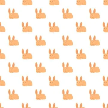 Cartoon bunny seamless pattern for festive textile design 스톡 일러스트