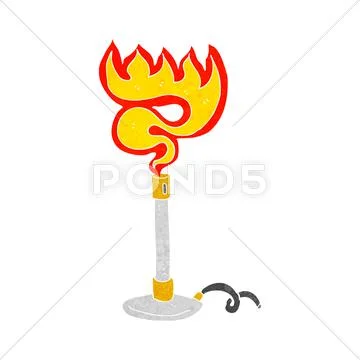Cartoon bunsen burner Stock Illustration