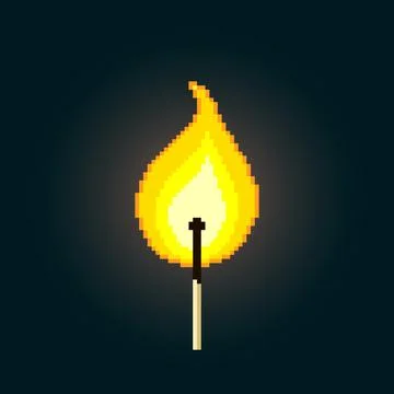 Cartoon burning match	 Stock-Illustration