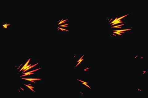 Cartoon burst explosion animation sprites sheet Stock Illustration