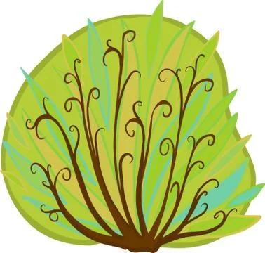 Cartoon bush. isolated Stock Illustration