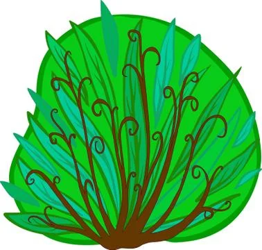 Cartoon bush. isolated 스톡 일러스트