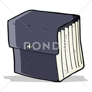 Cartoon business files Stock Illustration