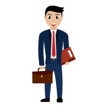 Cartoon Businessman character Stock Illustration