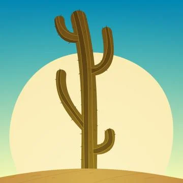 Cartoon Cactus Stock Illustration