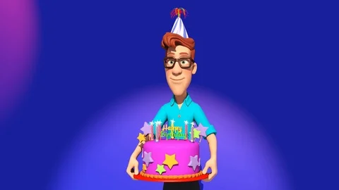 Cartoon Cake Delivery Stock Footage 95269721