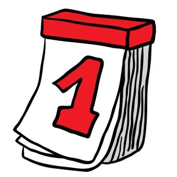 Cartoon calendar Illustrazione stock