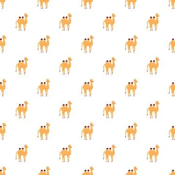 Cartoon camel seamless pattern for children's design Stock Illustration