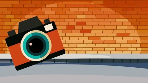 Cartoon camera 2D animation. Stock Footage 287000855
