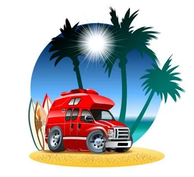 Cartoon Camper Stock Illustration