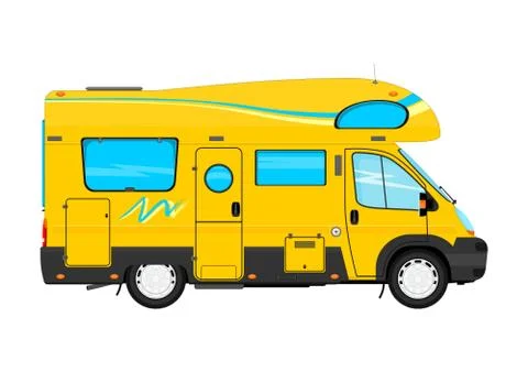 Cartoon camper. Illustrazione stock