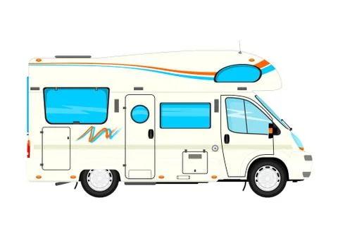 Cartoon camper. Illustrazione stock