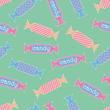 Cartoon Candy pattern Illustrazione stock