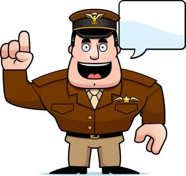 Cartoon Captain Talking Stock Illustration