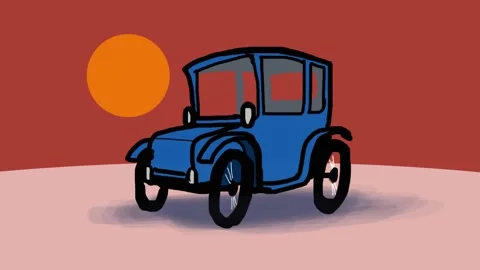 CARTOON CAR Stock Footage 182560034