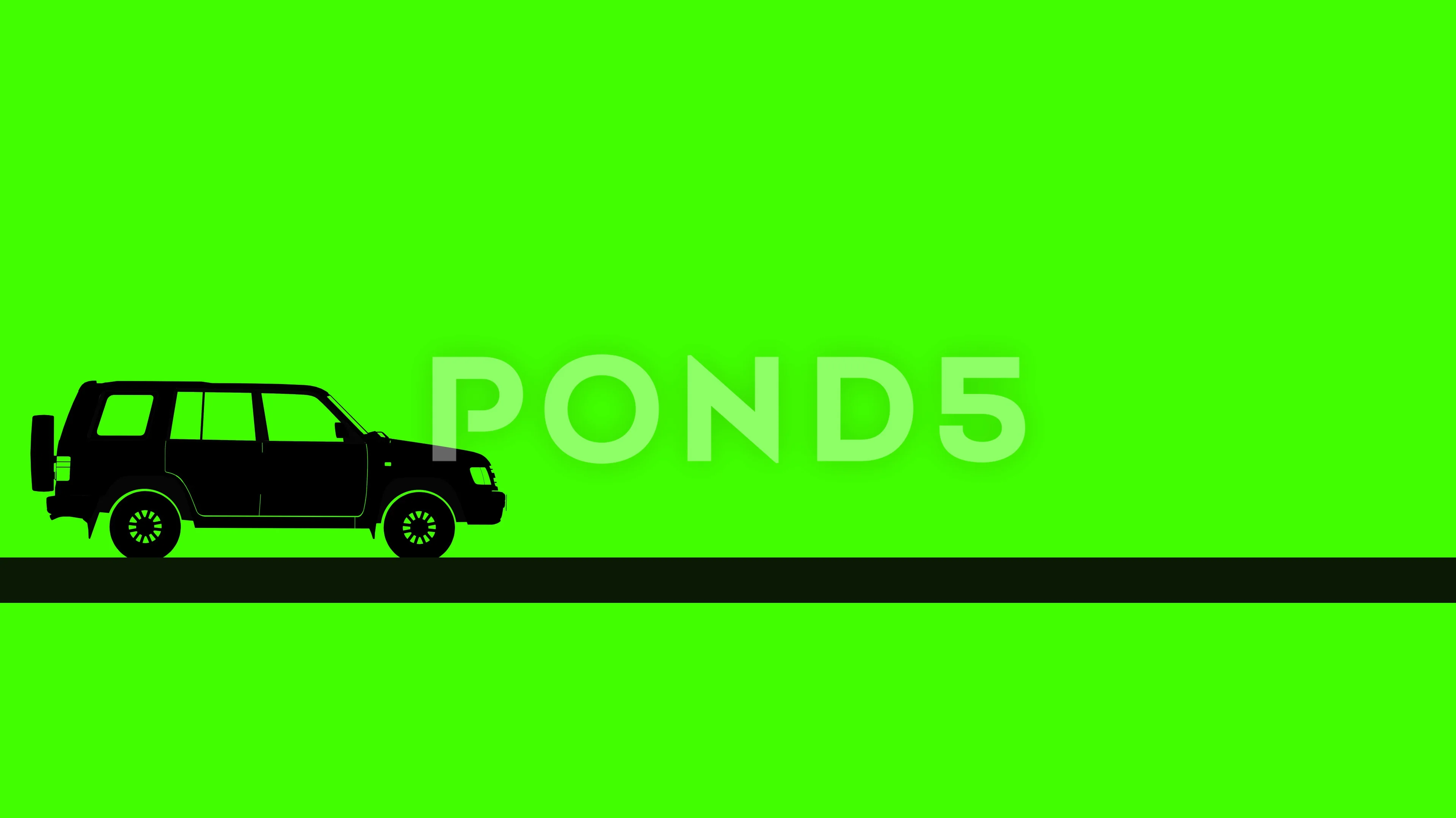 Cartoon car green screen | Stock Video | Pond5