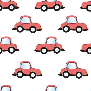 Cartoon car seamless pattern, Stock Illustration