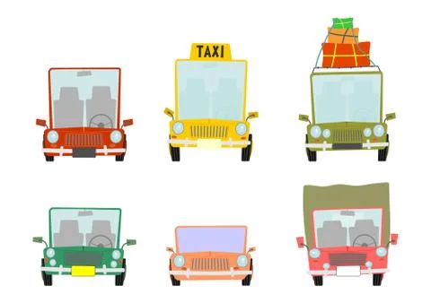 Cartoon car set Illustrazione stock