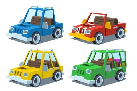 Cartoon car set Stock Illustration