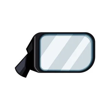 Cartoon car side mirror vector illustration Stock Illustration