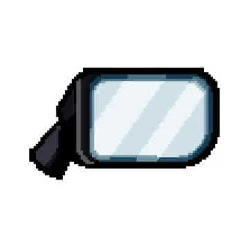 Cartoon car side mirror vector illustration Stock Illustration
