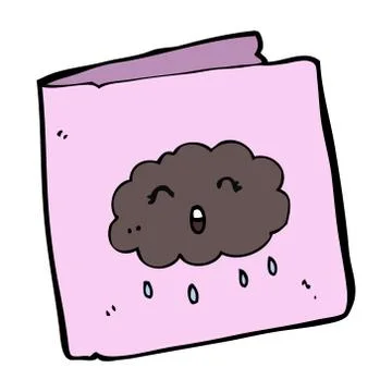 Cartoon card with cloud pattern Stock Illustration