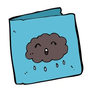 Cartoon card with cloud pattern Stockillustratie