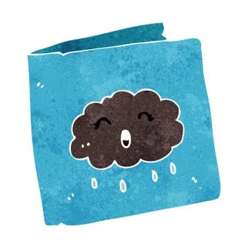 Cartoon card with cloud pattern Stockillustratie