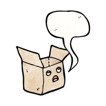 Cartoon cardboard box Stock Illustration