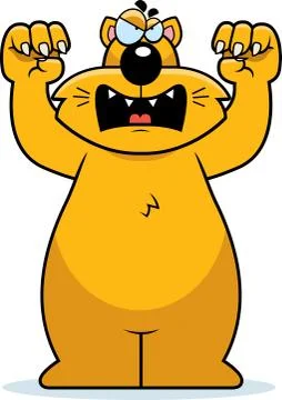 Cartoon cat attacking Stock Illustration