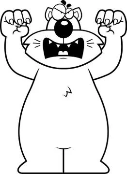 Cartoon Cat Attacking Stock Illustration