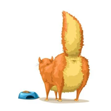 Cartoon cat back view Stock Illustration