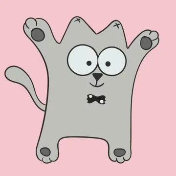 Cartoon cat character Stock Illustration
