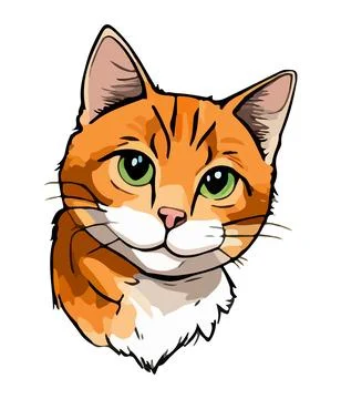 Cartoon cat character. Kitten vector breed. Stock Illustration