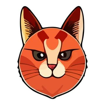 Cartoon cat character. Kitten vector breed. Stock Illustration
