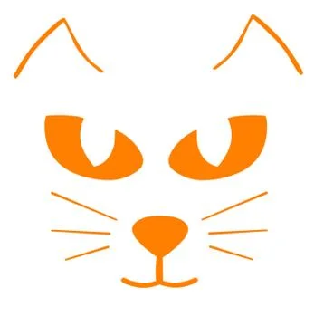 Cartoon Cat Face Stock Illustration