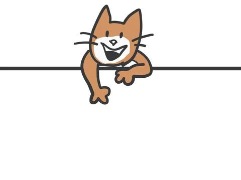 Cartoon cat set with different poses and emotions. Cat behavior. Stock Illustration
