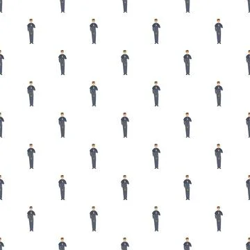 Cartoon catholic priest pattern for religious concepts Stock Illustration