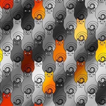 Cartoon cats background イラスト素材