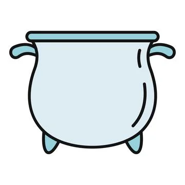 Cartoon cauldron illustration for magic and cooking concepts Stock Illustration