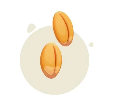 Cartoon cereal wheat vector grains and seeds Stock Illustration