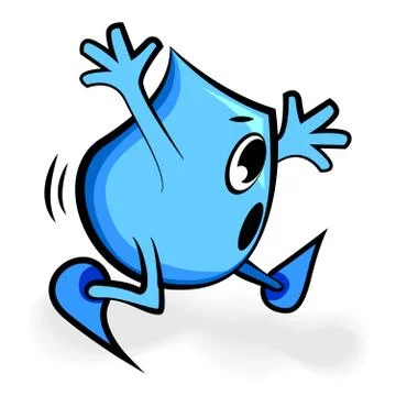 Cartoon character - blinky -scared, vector illustration Stock Illustration