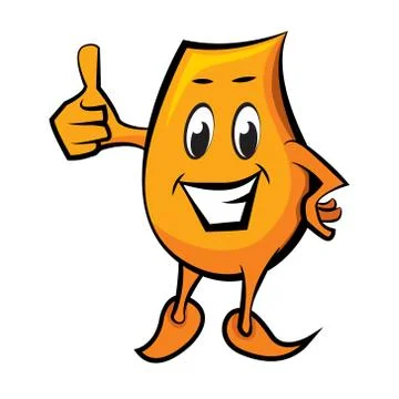 Cartoon character blinky with thumbs up, vector illustration Stock Illustration