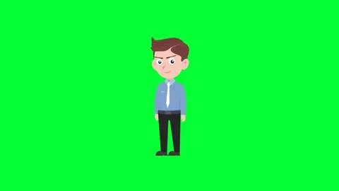 Cartoon character Courtesy reaction back... | Stock Video | Pond5