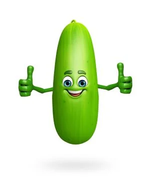Cartoon character of cucumber Stock Illustration