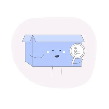 Cartoon character to do list. Blue background. Isolated background. White Stock Illustration