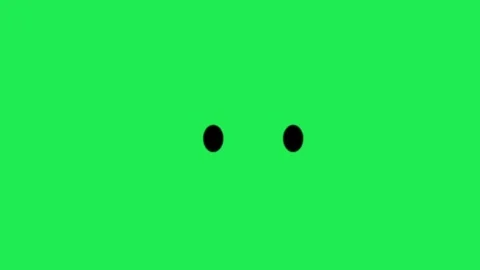 Cartoon Character Eye Balls Blinking Green Screen Video stock 303387879