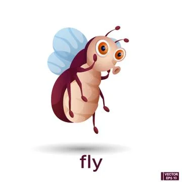 Cartoon character fly. イラスト素材