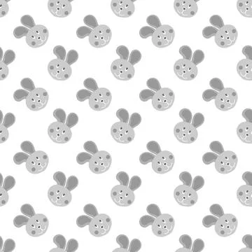 Cartoon character of a hare. Seamless pattern for texture, textiles, packagin Illustrazione stock
