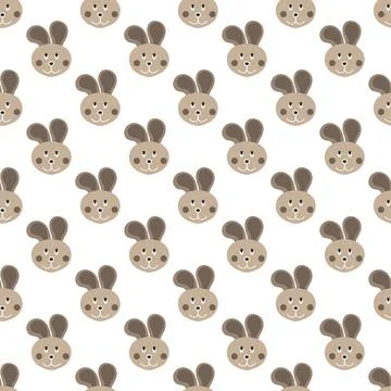 Cartoon character of a hare. Seamless pattern for texture, textiles, packagin Stock Illustration